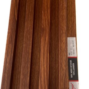 Panel lambrín Tekno Step Río textura madera tropical para revestimiento de muro interior